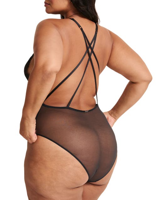 Adore Me Talia Bodysuit Lingerie In Black