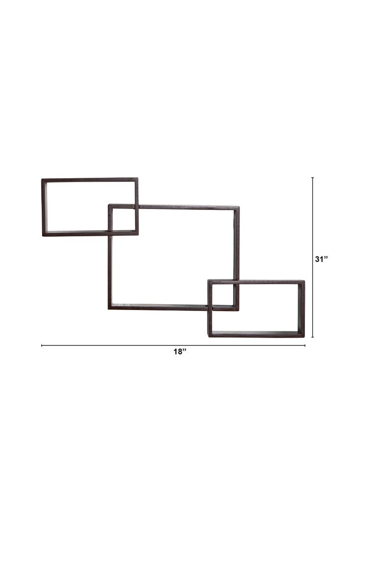 31-in Floating Boxes Wall Shelves, Alternate, color, Brown