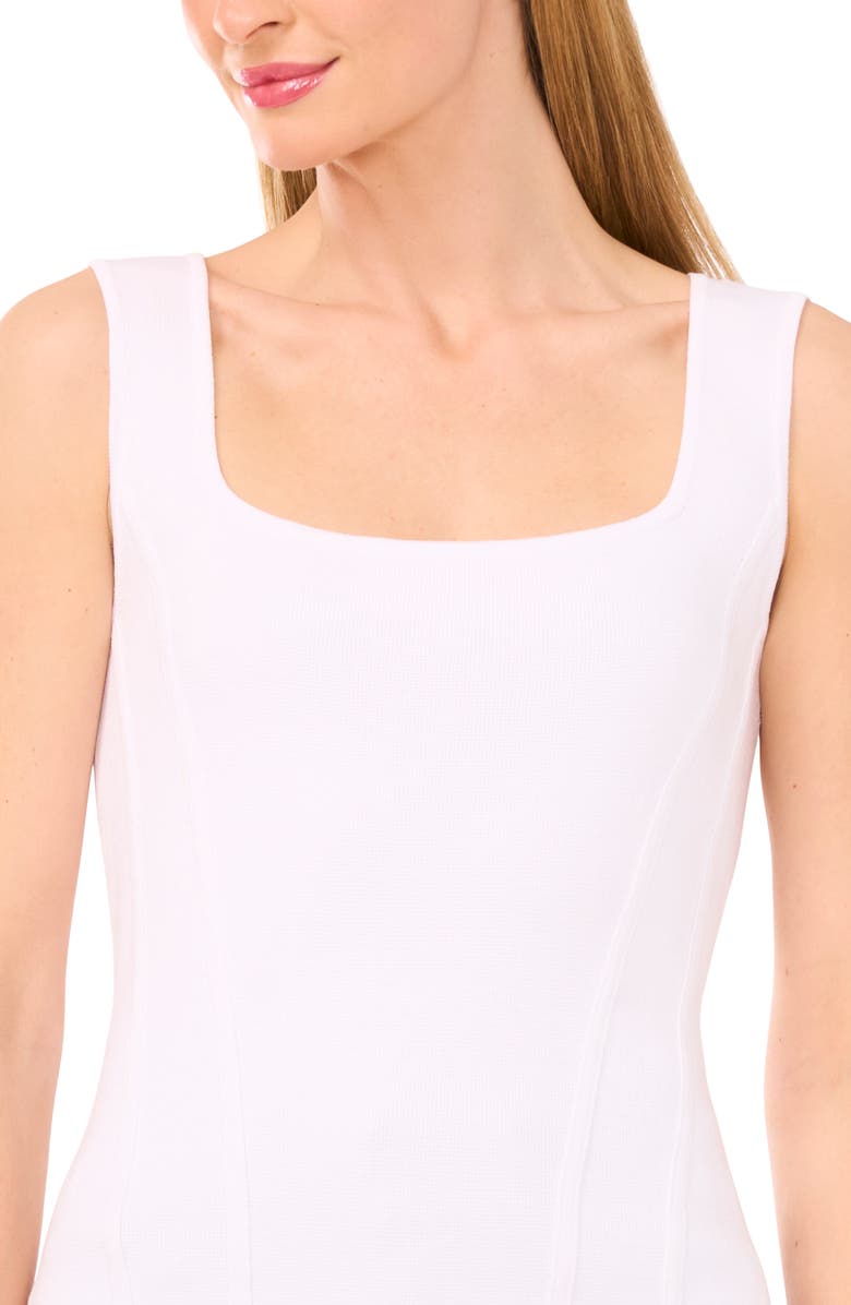 Halogen<sup>®</sup> Square Neck Corset Sweater Tank, Alternate, color, Bright White