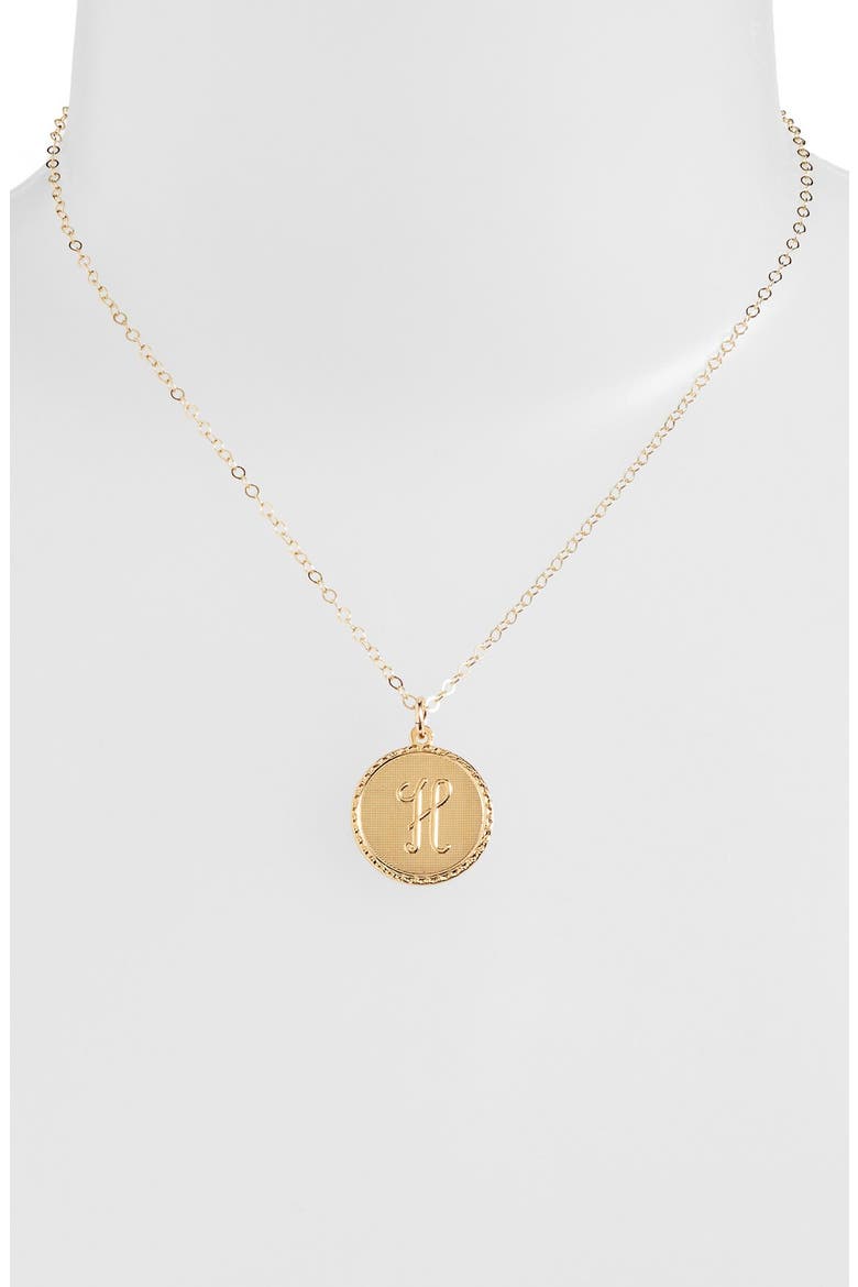 'Dalton' Initial Pendant Necklace, Alternate, color, GOLD - H