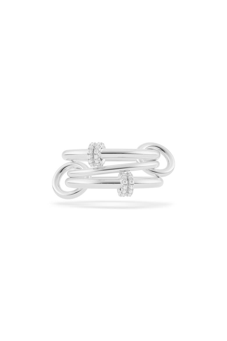 Jovie Diamond Sterling Silver Stack Ring, Main, color, SILVER