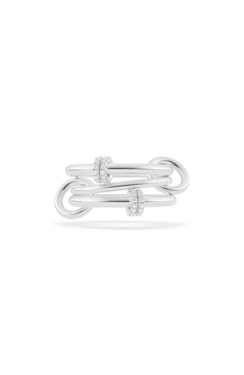 Jovie Diamond Sterling Silver Stack Ring