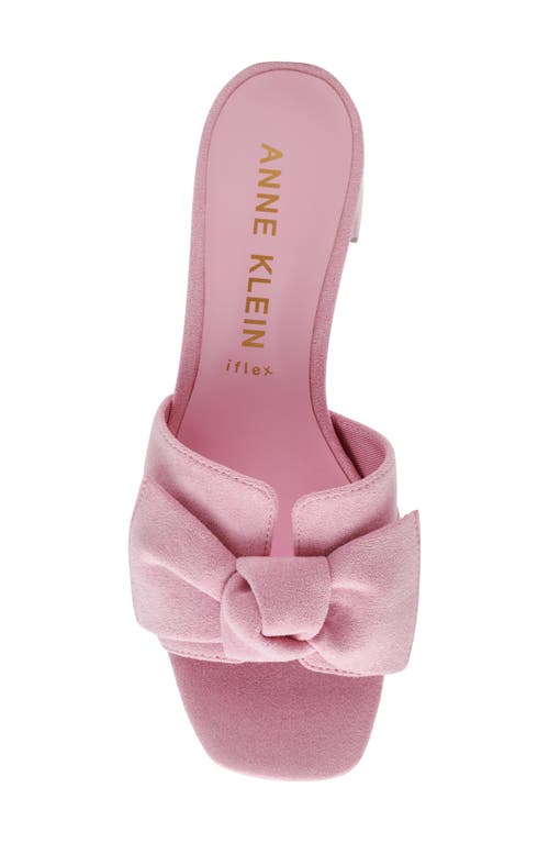 Anne Klein Kizmet Bow Slide Sandal In Light Pink
