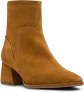 Blondo Marina Waterproof Stretch Suede Block Heel Bootie