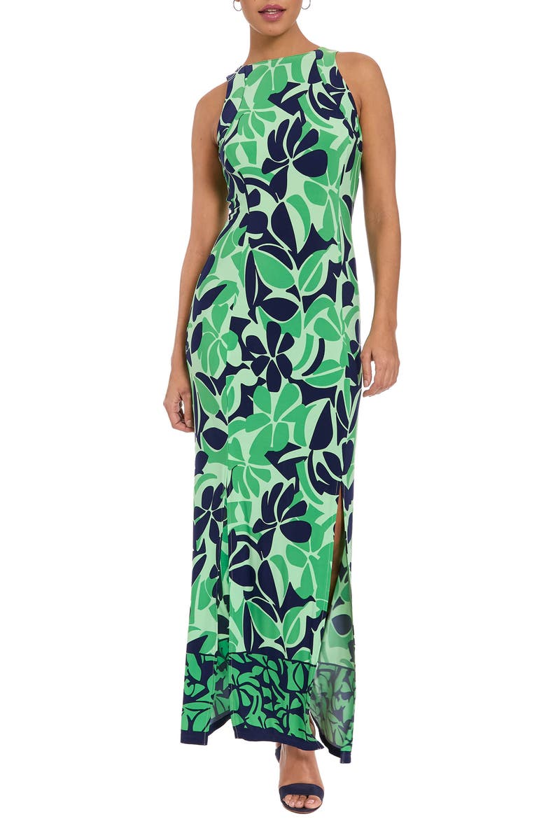 Carwash Sleeveless Sheath Maxi Dress, Main, color, LIGHT GREEN/ GREEN