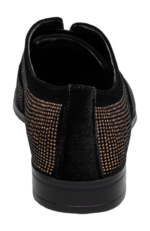 Stacy Adams Starleigh Rhinestone Slip-on Loafer In Black/gold