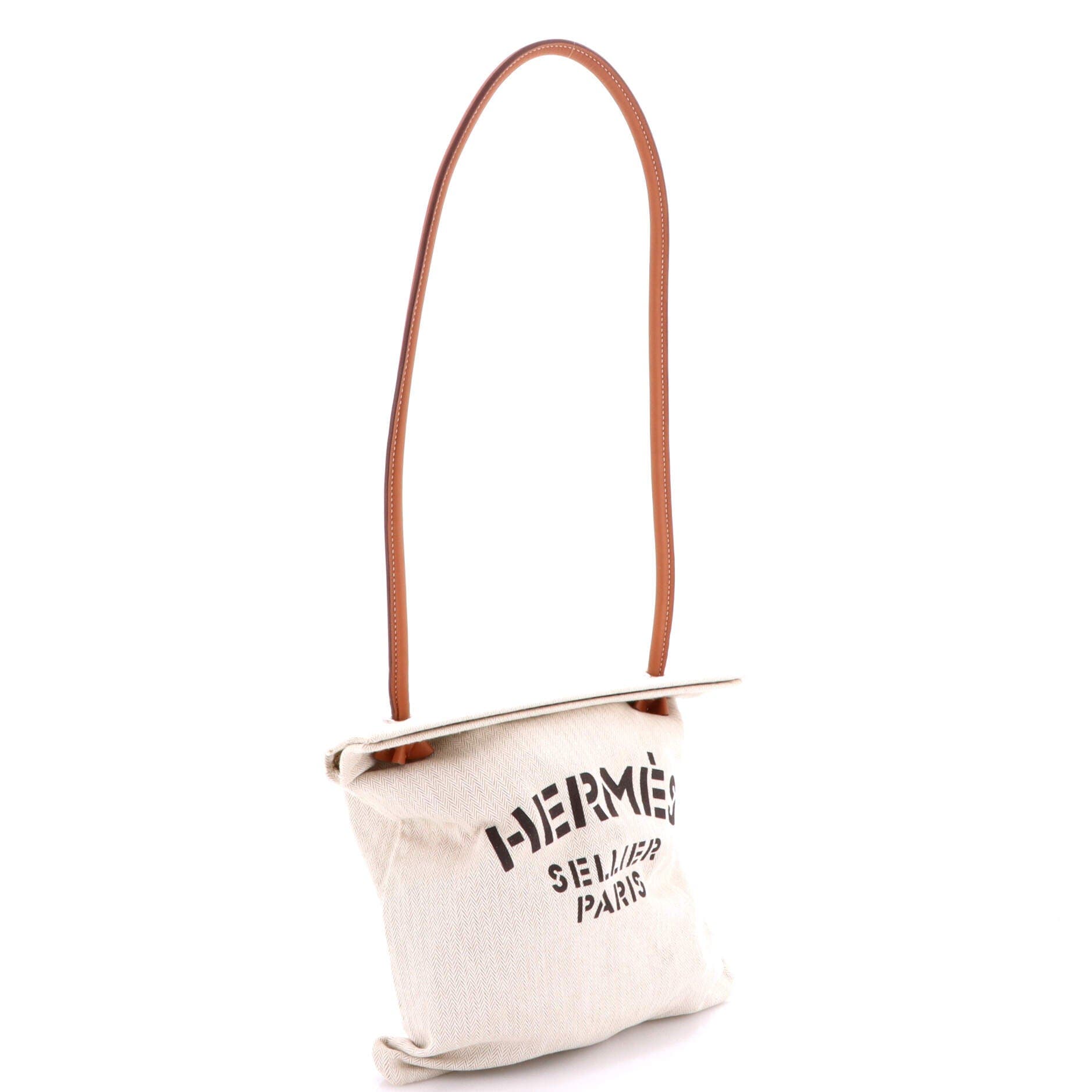 Pre-Owned Hermes Aline Bag Toile MM, Alternate, color, Ecru