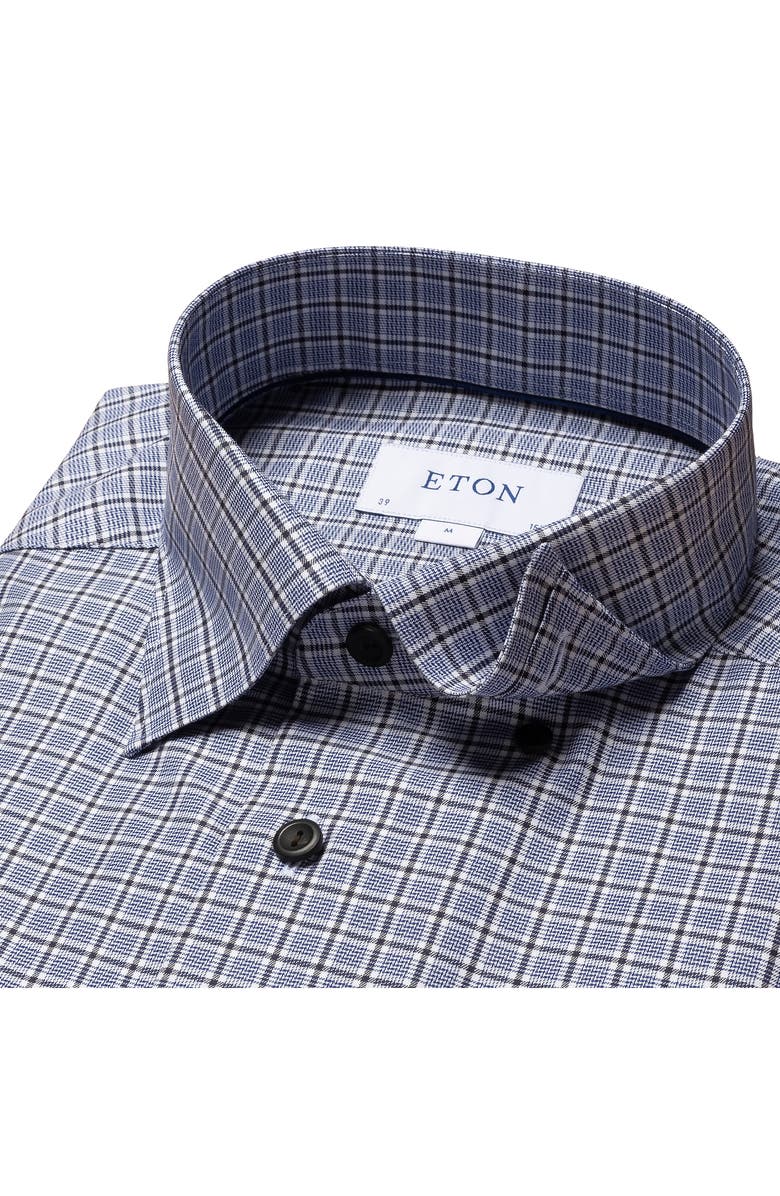 Eton Contemporary Fit Plaid Dress Shirt, Alternate, color, 