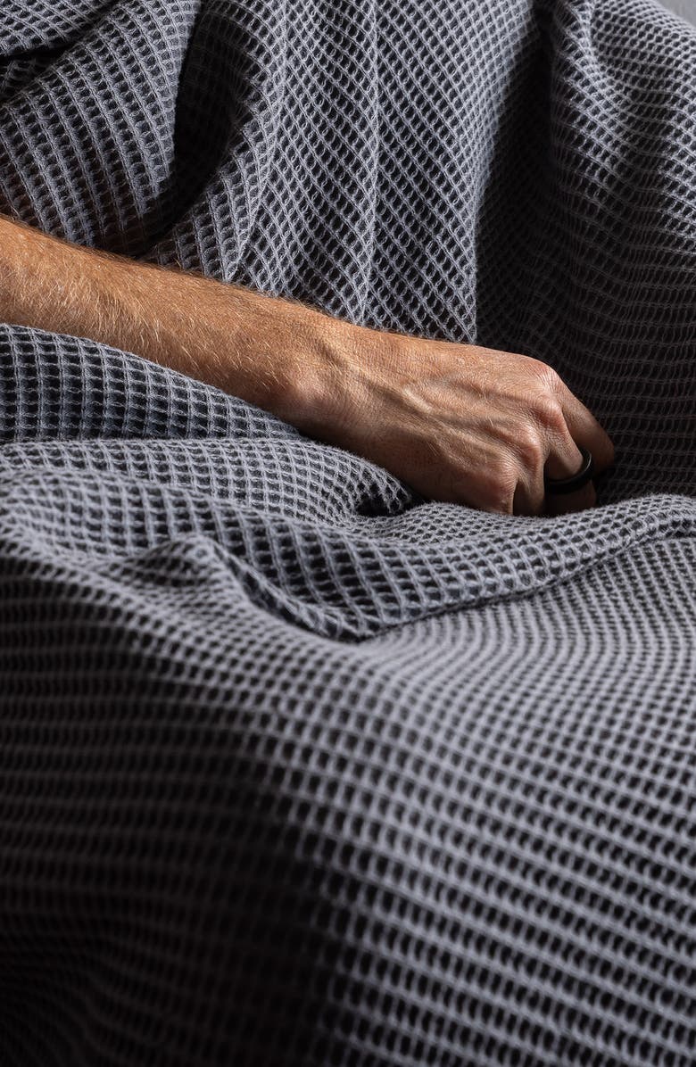 ettitude Blissful Waffle Throw Blanket, Alternate, color, Slate