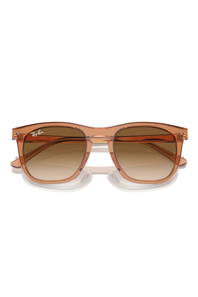 53mm Gradient Square Sunglasses, Alternate, color, BLUSH TRANSPARENT