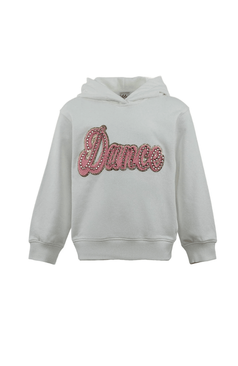 Lola + The Boys Crystal Dance Hoodie, Main, color, White