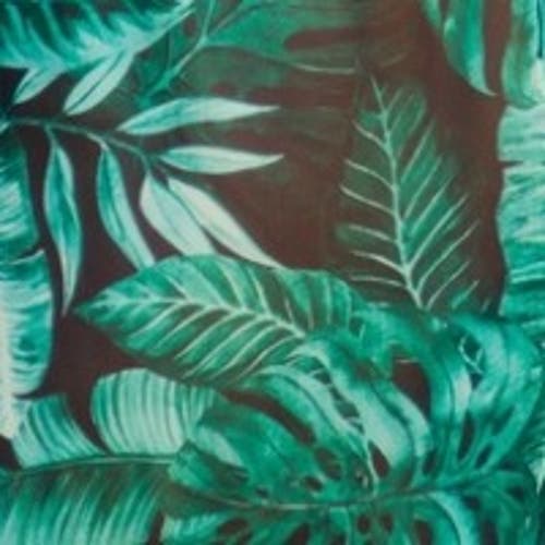 Fashion-szn Curve Curve Palm Print Twist Front Kaftan In Green