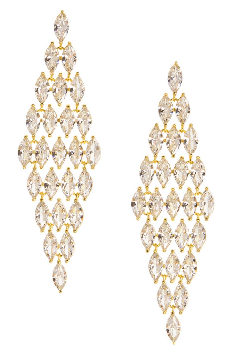 MARLYN SCHIFF Eliza Statement Drop Earrings, Main, color, Gold Plated