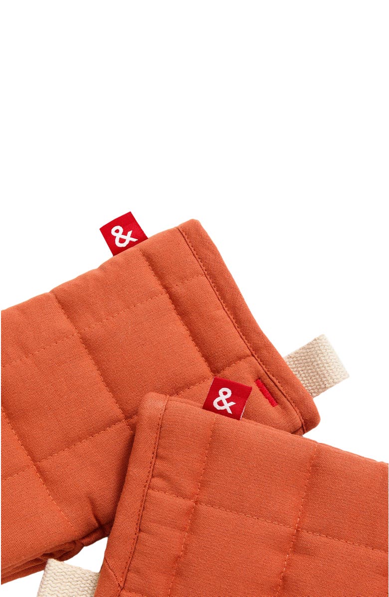 Hedley & Bennett The Oven Mitts - Paprika Red, Alternate, color, Paprika