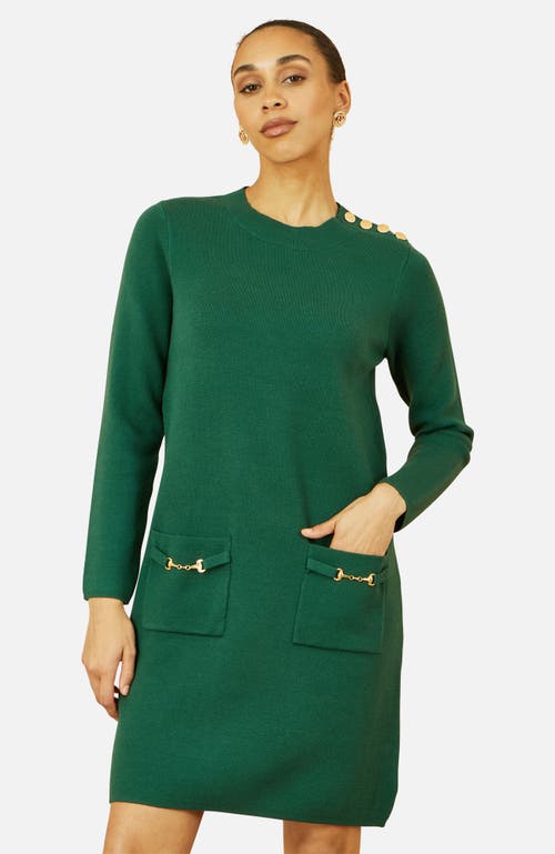 Yumi Tunic Sweater Dress In Green