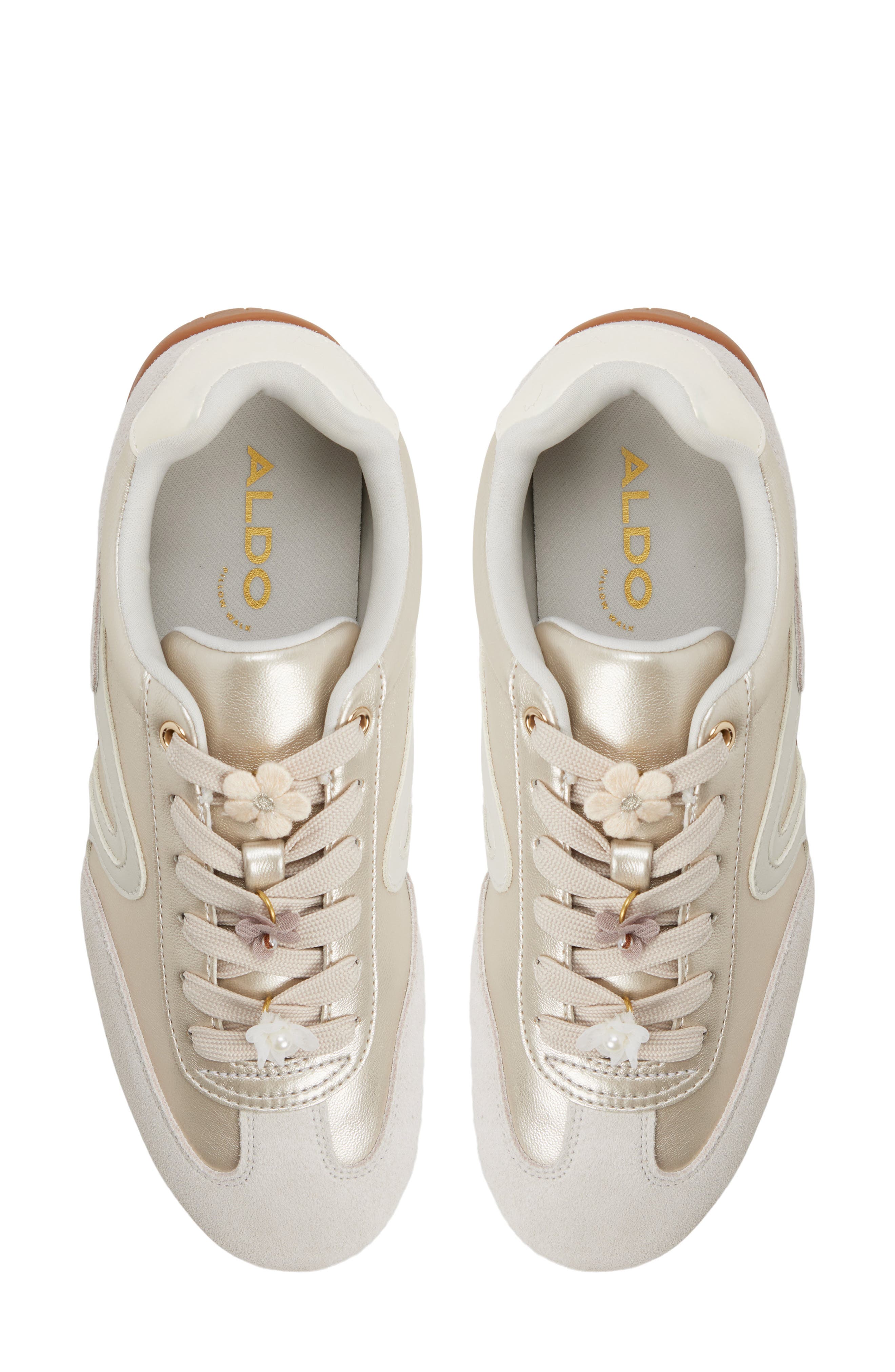 ALDO Maxi Sneaker, Alternate, color, Gold