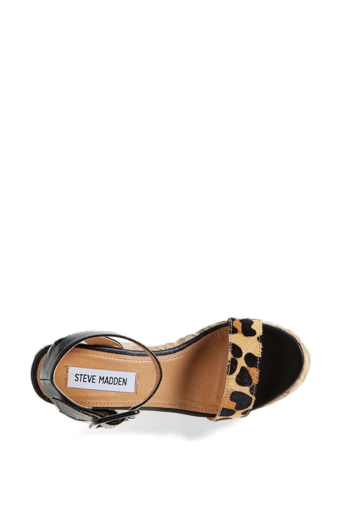 'Hamptin' Wedge, Alternate, color, BLACK/ LEOPARD