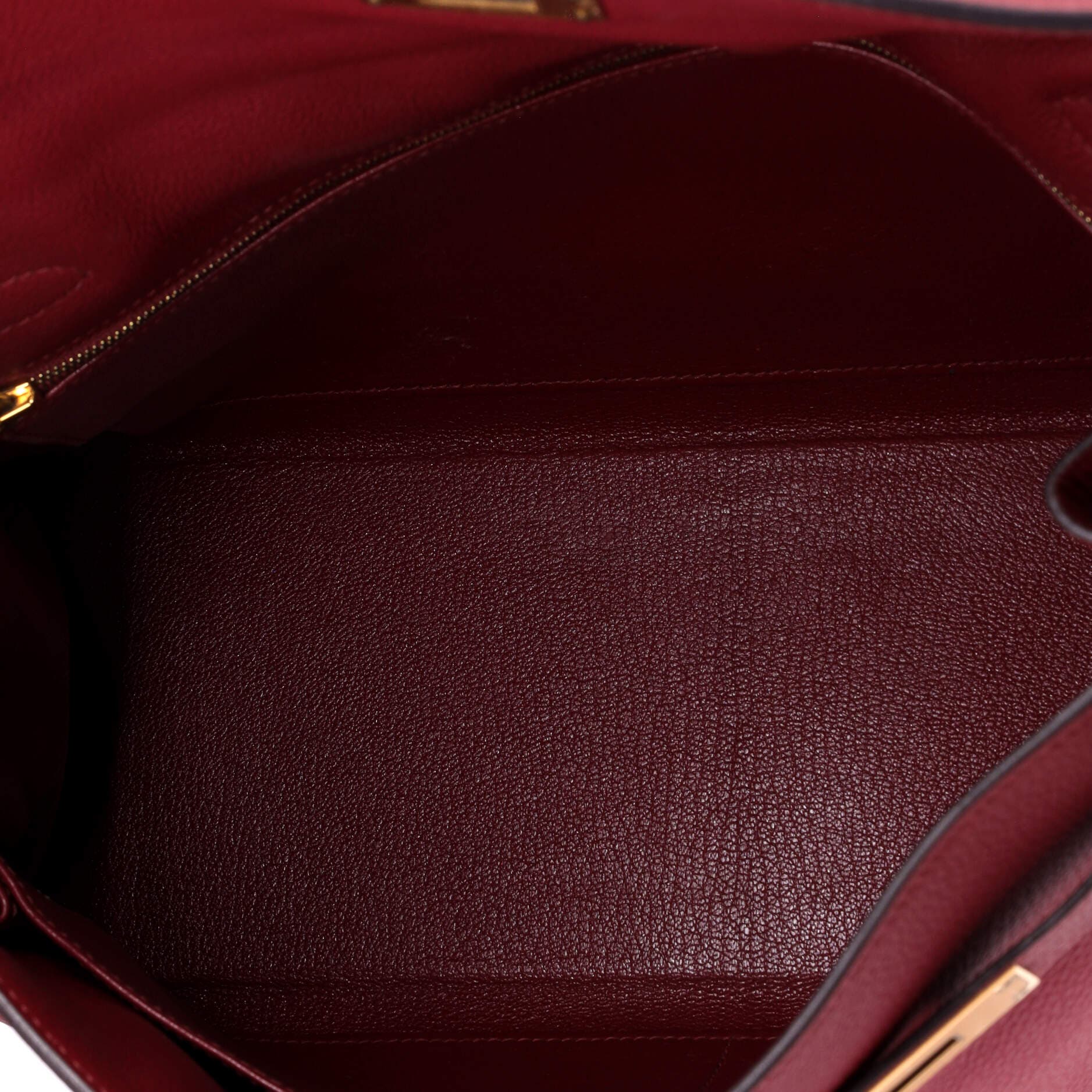 Pre-Owned Hermes Kelly Handbag Red Togo with Gold Hardware 32, Alternate, color, Rouge Grenat