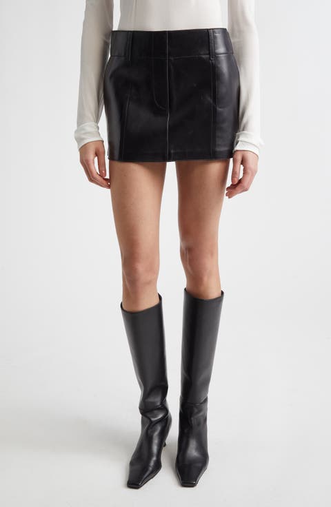 Jayda Leather Miniskirt