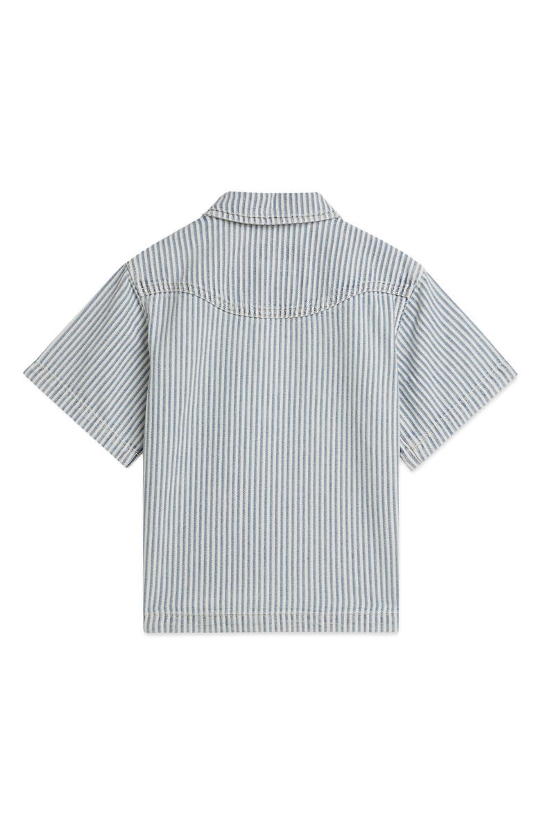 Scotch
Soda Kids
Stripe Short Sleeve Denim Button-Up Shirt, Alternate, color, Indigo Stripe