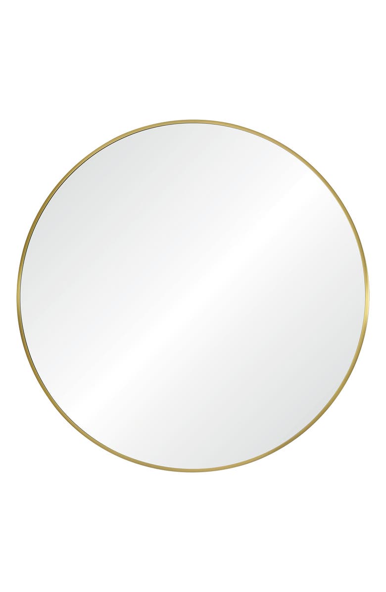 Renwil Parga Round Mirror, Main, color, Satin Brass