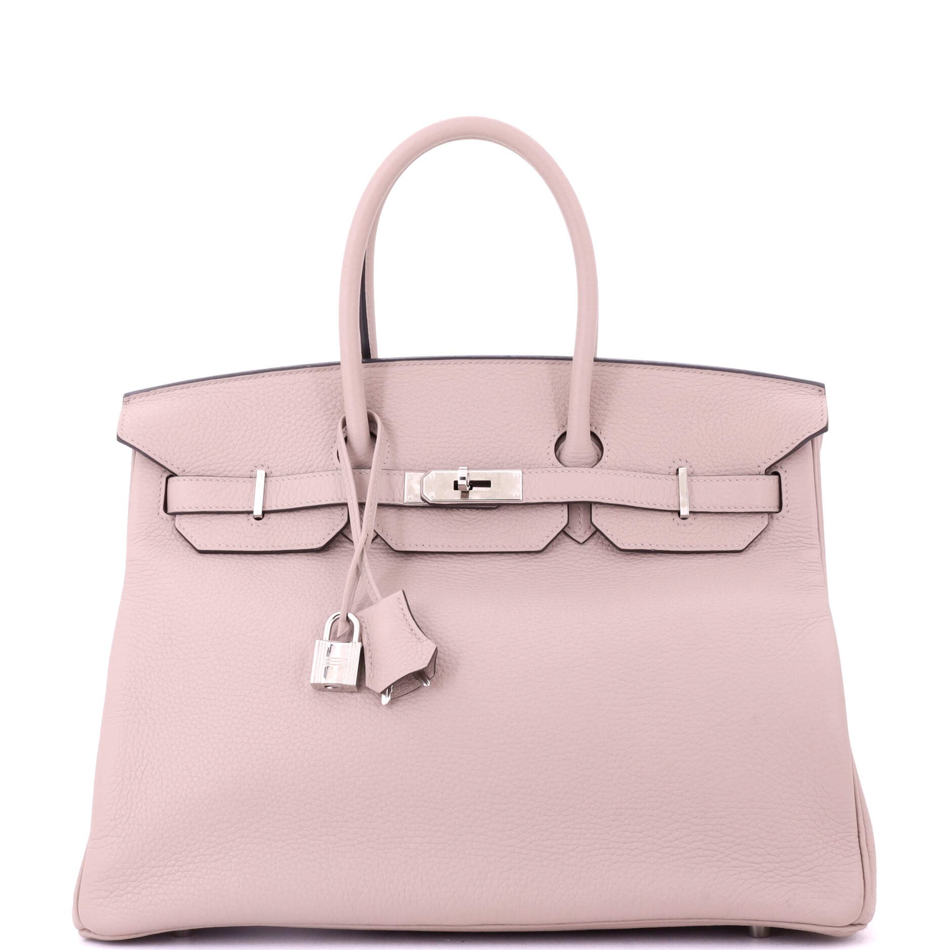 Pre-Owned Hermes Birkin Handbag Purple Clemence with Palladium Hardware 35, Main, color, Glycine