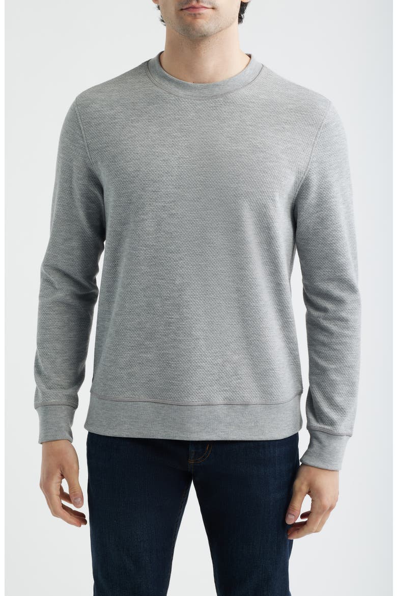 Troy Performance Sweatshirt, Main, color, SMOKE HEATHER