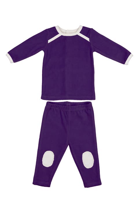 Kids' Velour Patch Long Sleeve Top & Pants Set (Toddler)
