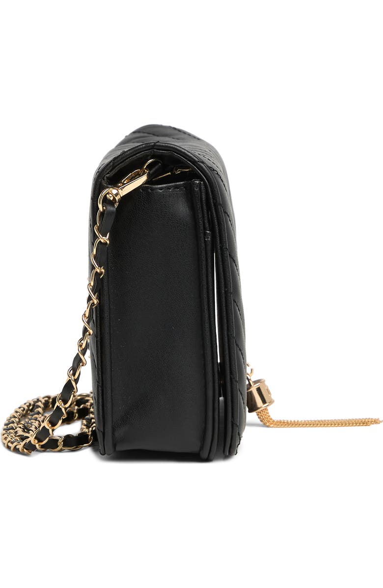 Badgley Mischka Collection Chevron Quilted Crossbody Bag, Alternate, color,