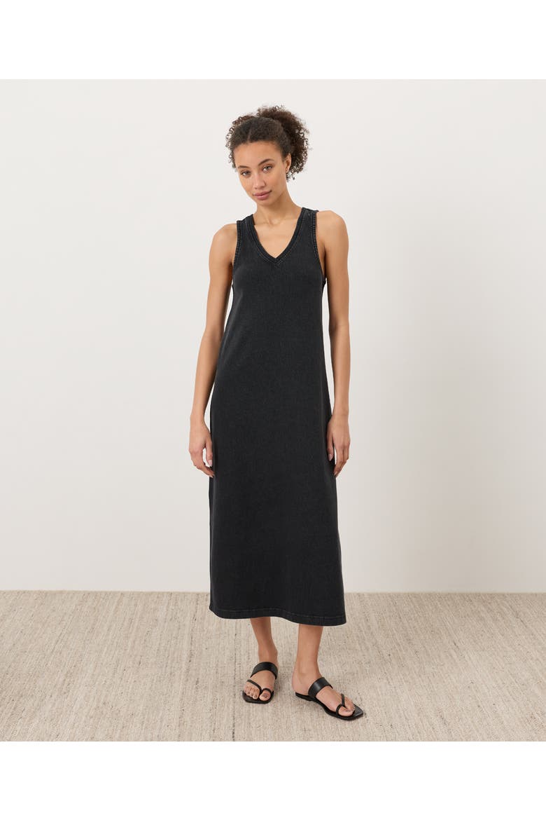Organic Cotton Weekends Tank Dress, Main, color, Washed Black