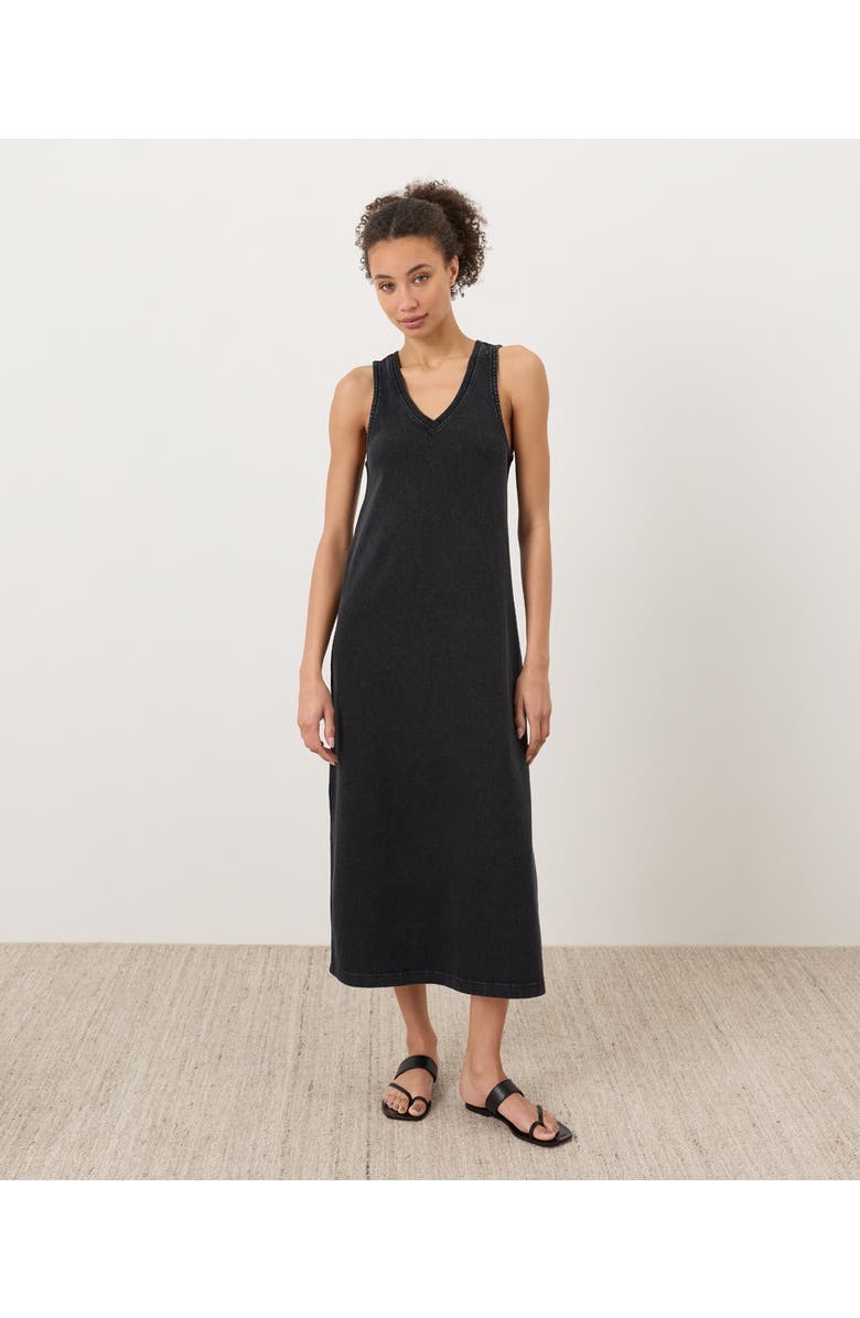 Pact Organic Cotton Weekends Tank Dress, Main, color, Washed Black