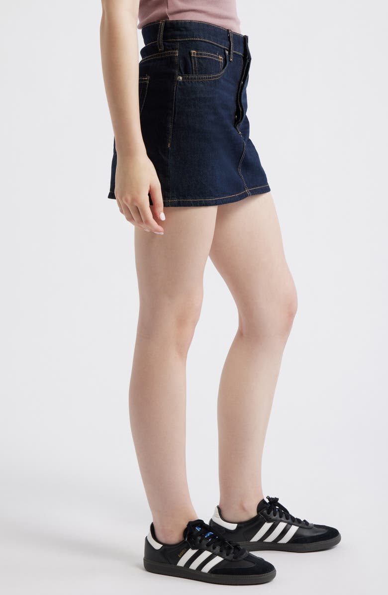 MANGO Madior Denim Miniskirt, Alternate, color, Dark Blue