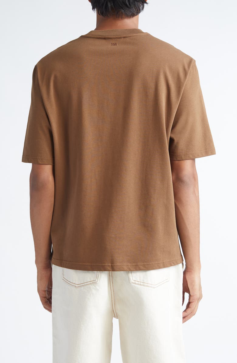 AMI PARIS Ami de Coeur Cotton T-Shirt, Alternate, color, Hazelnut