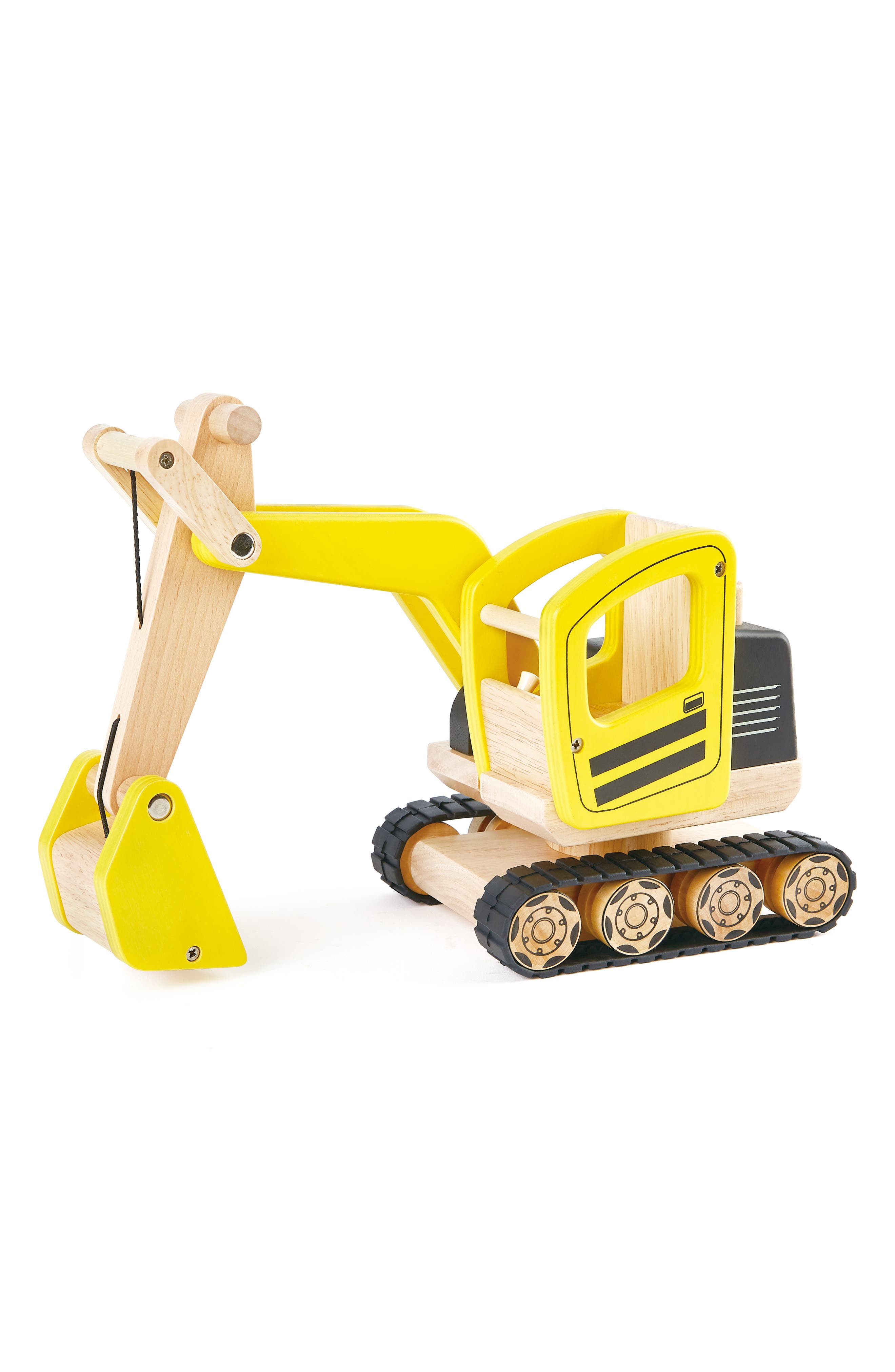 Pintoy Wood Toy Digger in Yellow 