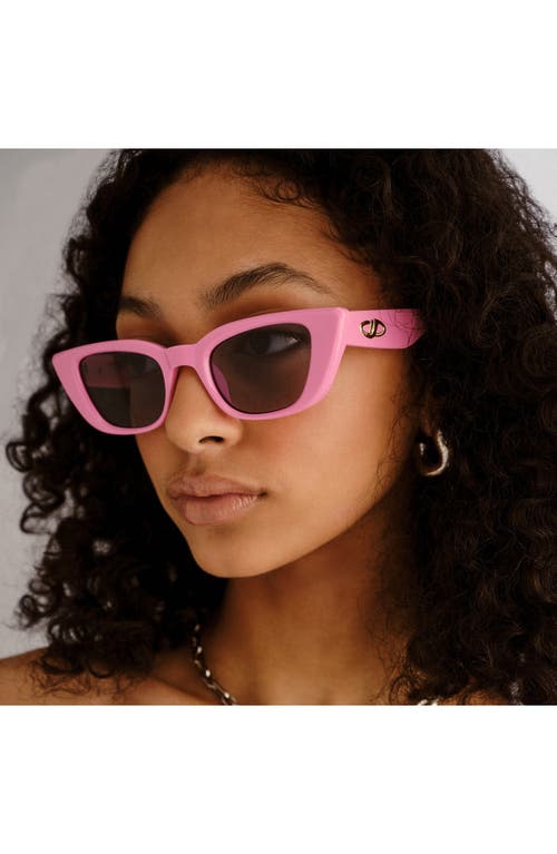 Le Specs Dream Lover Cat Eye Sunglasses, 50mm In Rouge Pink/smoke Tint