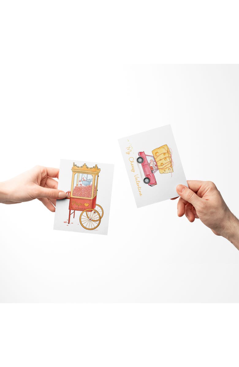 Ramus & Co Valentine's Day Friendship Greeting Card Pack Sets, 'My Cheesy Valentine Mice, Pop Hearts, Munch Appreciated', Alternate, color, Multi-Pack