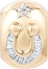 Adina Reyter Horseshoe Diamond Lucky Big Bead Charm