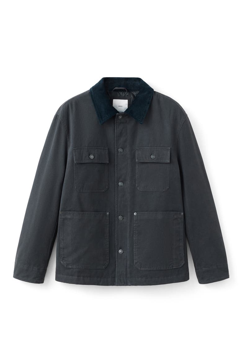 Cotton Corduroy Collar Jacket, Alternate, color, CHARCOAL