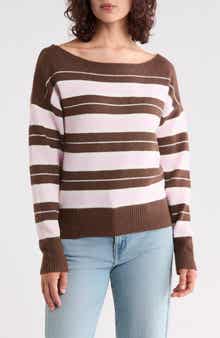 Stripe Boat Neck Sweater
