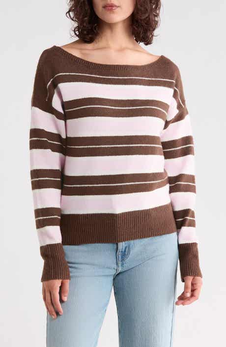 Stripe Boat Neck Sweater