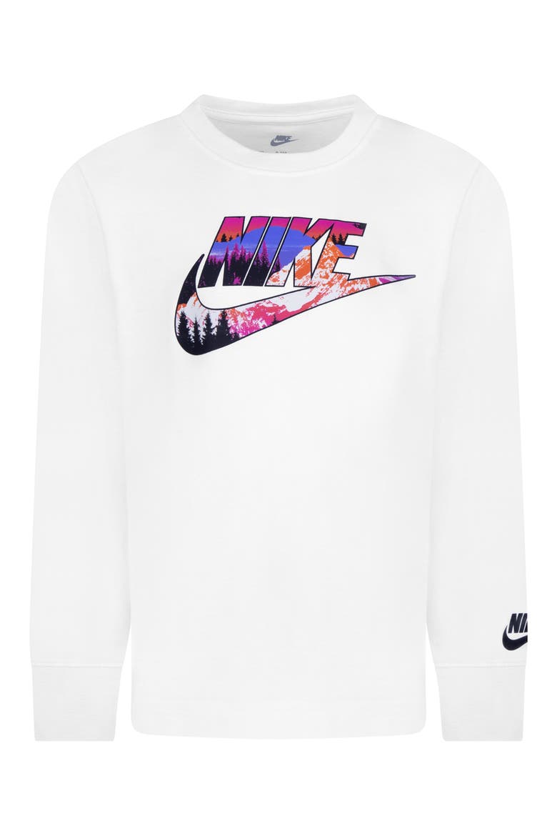 Kids' Snowscape Long Sleeve Graphic T-Shirt, Main, color, WHITE