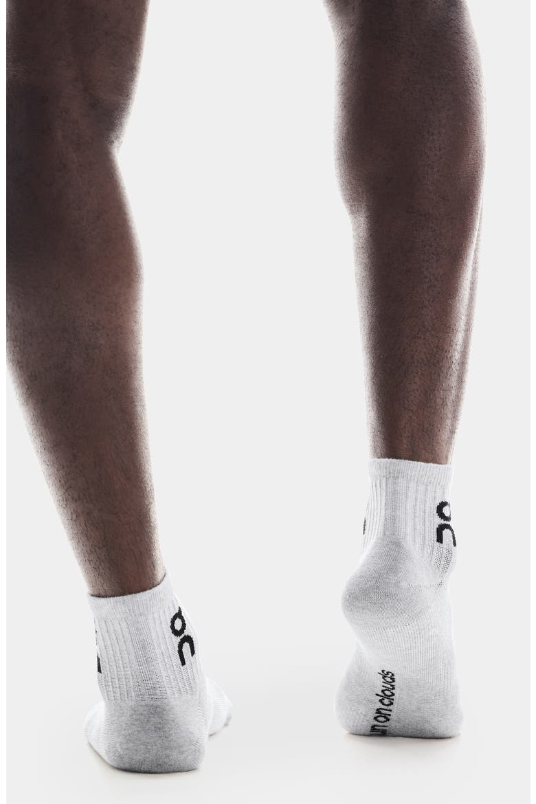 Assorted 3-Pack Logo Quarter Socks, Alternate, color, HEATHER GRAY