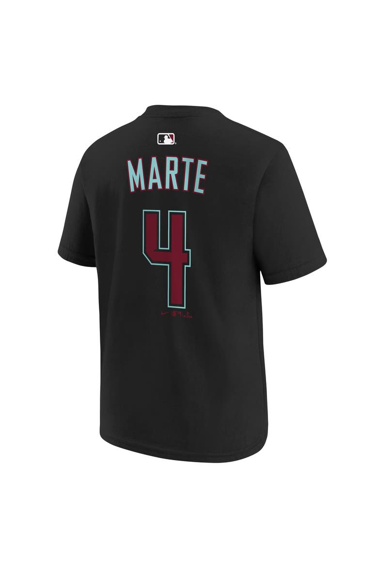 Youth Nike Ketel Marte Black Arizona Diamondbacks Name & Number T-Shirt, Alternate, color, Black
