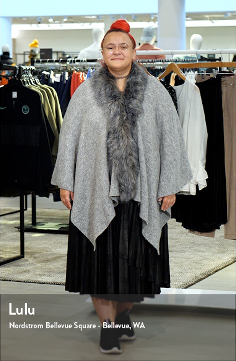 Ruana With Faux Fur Trim, sales video thumbnail