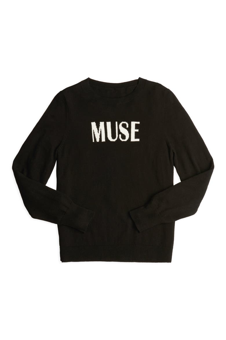 Muse Cotton Blend Sweater, Alternate, color, RICH BLACK