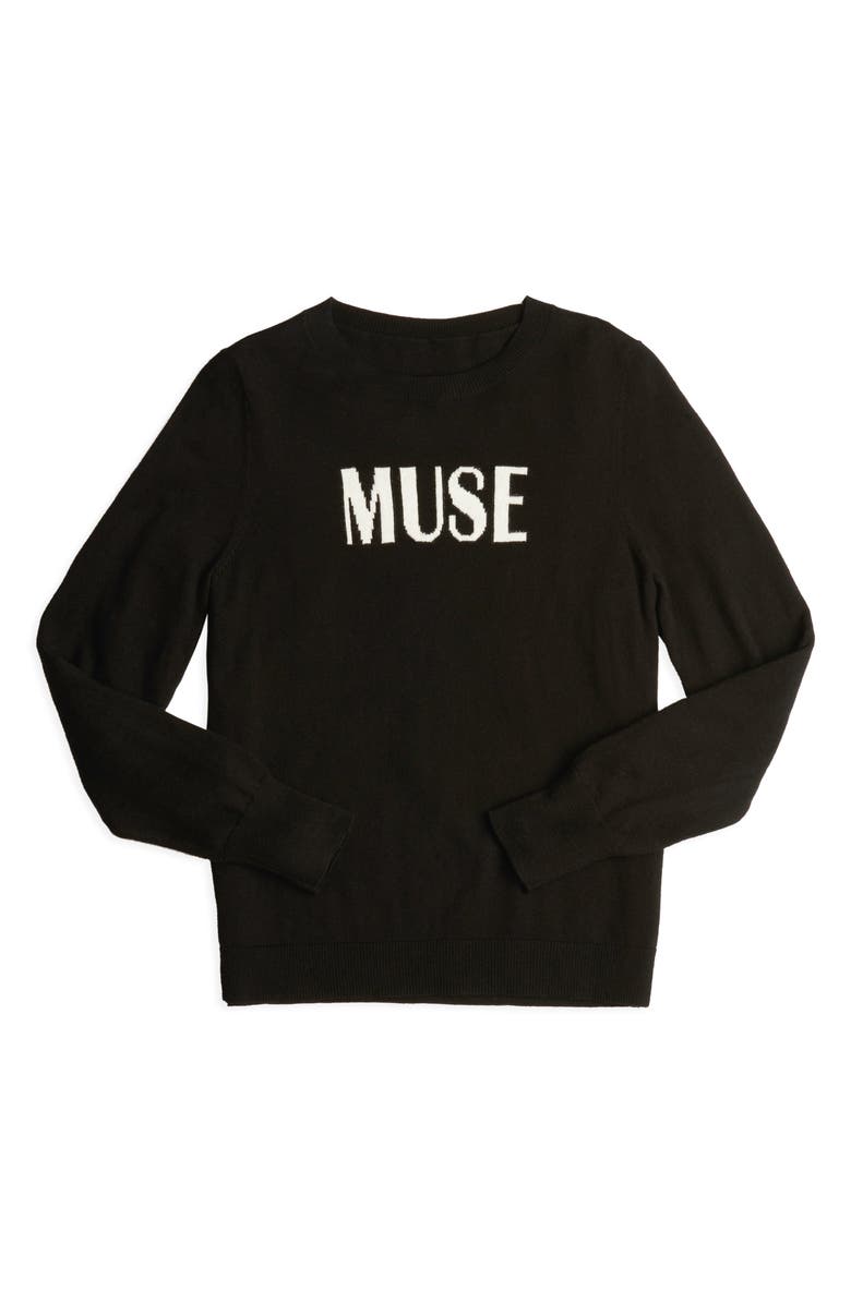 Court & Rowe Muse Cotton Blend Sweater, Alternate, color, Rich Black