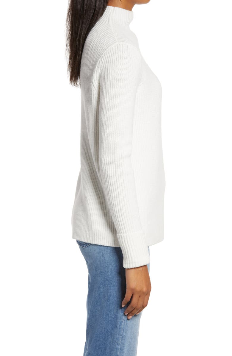 Rachel Parcell Funnel Neck Ribbed Sweater, Alternate, color,