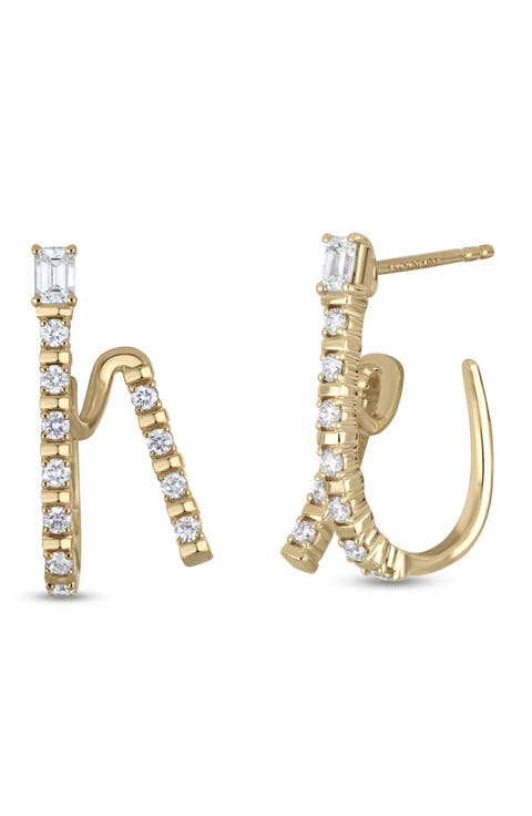 Gatsby 18K Gold Diamond Hoop Earrings