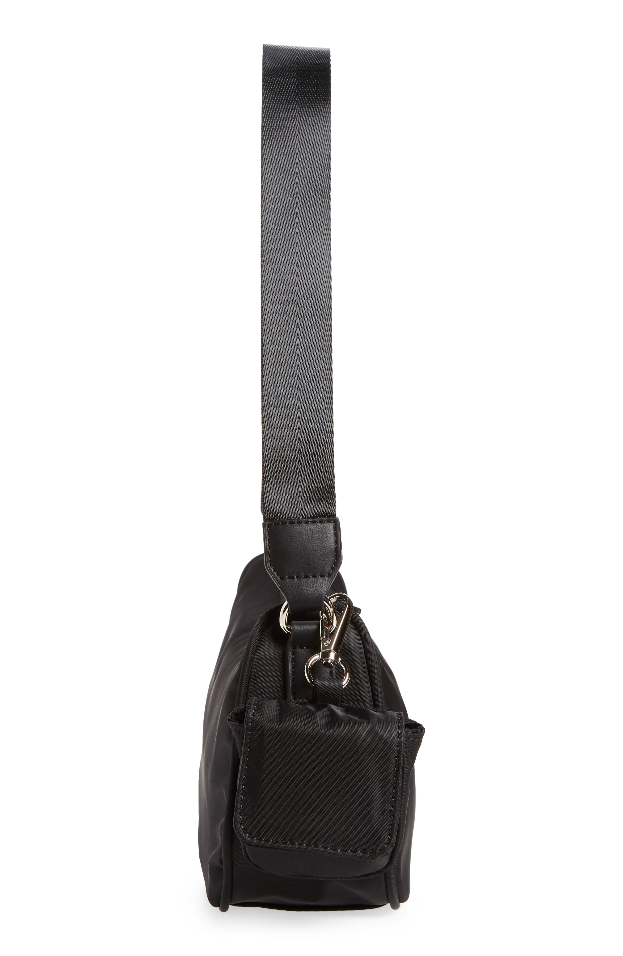 BP Baguette Shoulder Bag with Pouch, Alternate, color, BLACK