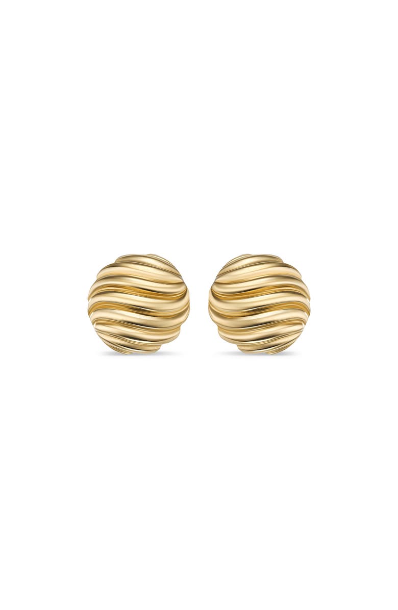 David Yurman Sculpted Cable Earrings in Gold, Main, color, Gold